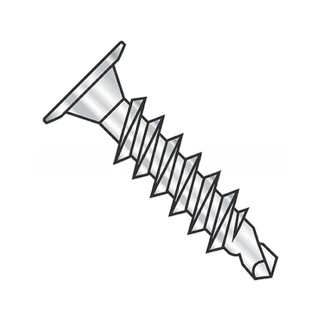 Usa Industrials Self-Drilling Screw, #8-18 x 3/4 in, Plain 18-8 Stainless Steel Wafer Head Phillips Drive BULK-SCRW-10863